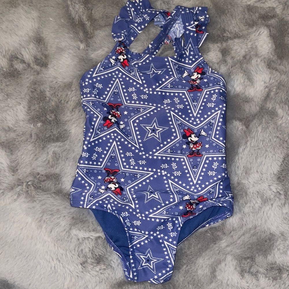🌈 Disney Baby Gap Minnie Mouse Bathing Suit Stars Sz 18/24M